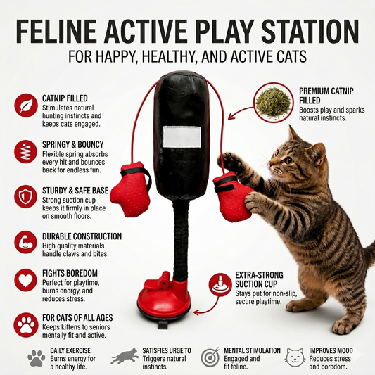 Boxer Punching Bag Cat Toy