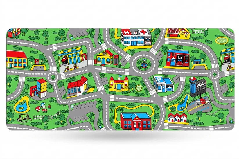 RoadPlay Mouse Pad™ – Colorful City Road Mouse Pad for Office, Gaming & Kids' Desks