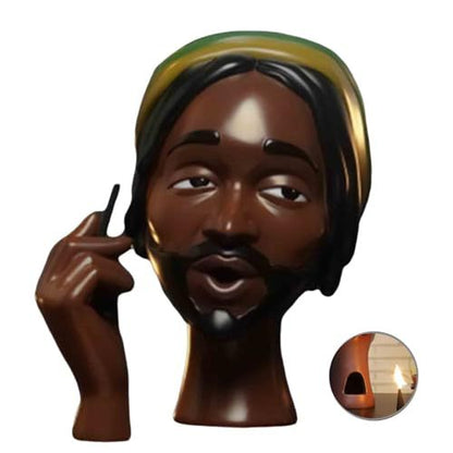 Head Incense Burner Black Woman