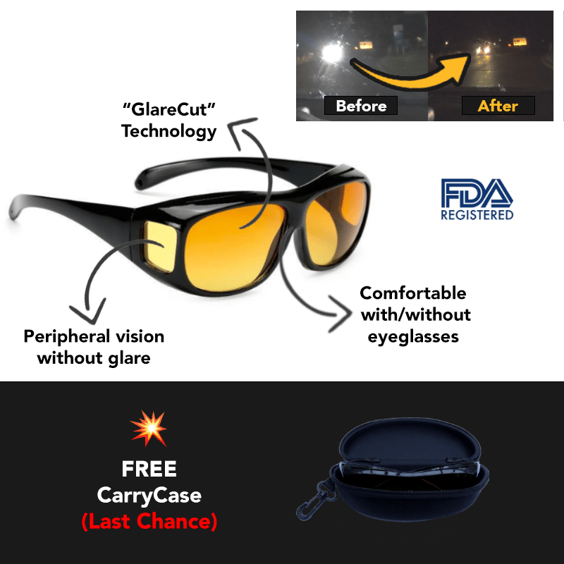 👍2024 Hot Sale 50% OFF😎😎Headlight Glasses with "GlareCut" Technology (Drive Safely at Night)