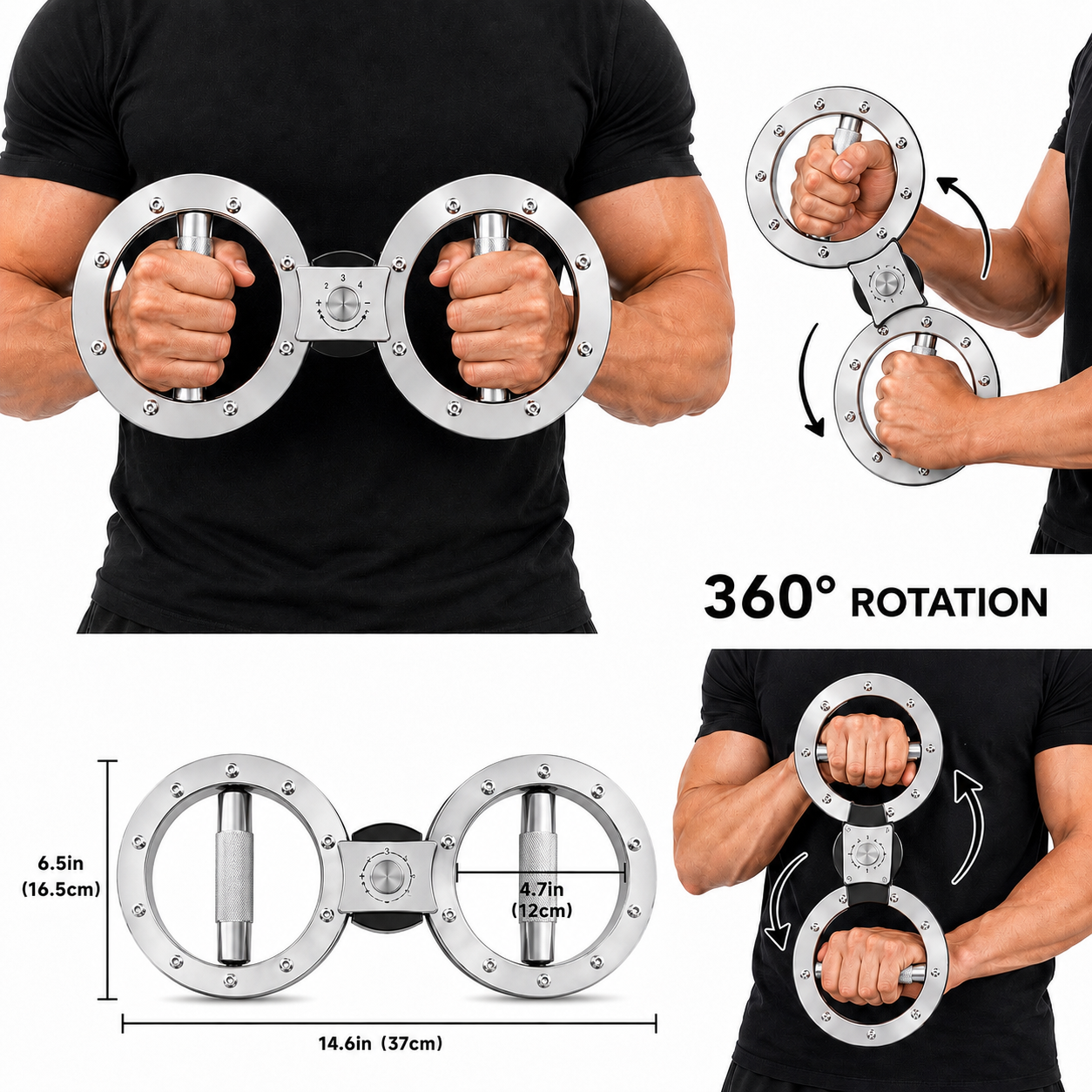 SpinForce™ Adjustable Wrist & Forearm Strength Trainer