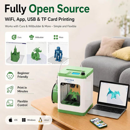 Entina Tina 2 Plus Smart 3D Printers with 250MM/S Fast Printing