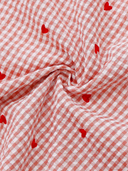 Women’s Pink Plaid Maxi Shirt Dress with Belt & Pocket | Valentine’s Day