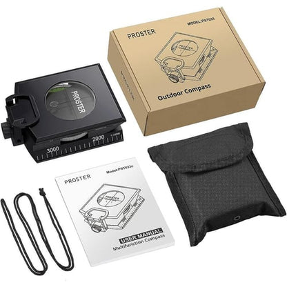 Professional Compass - IP65 Hiking Compass with Sighting Clinometer