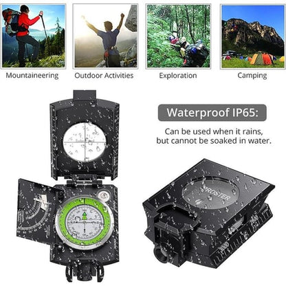 Professional Compass - IP65 Hiking Compass with Sighting Clinometer