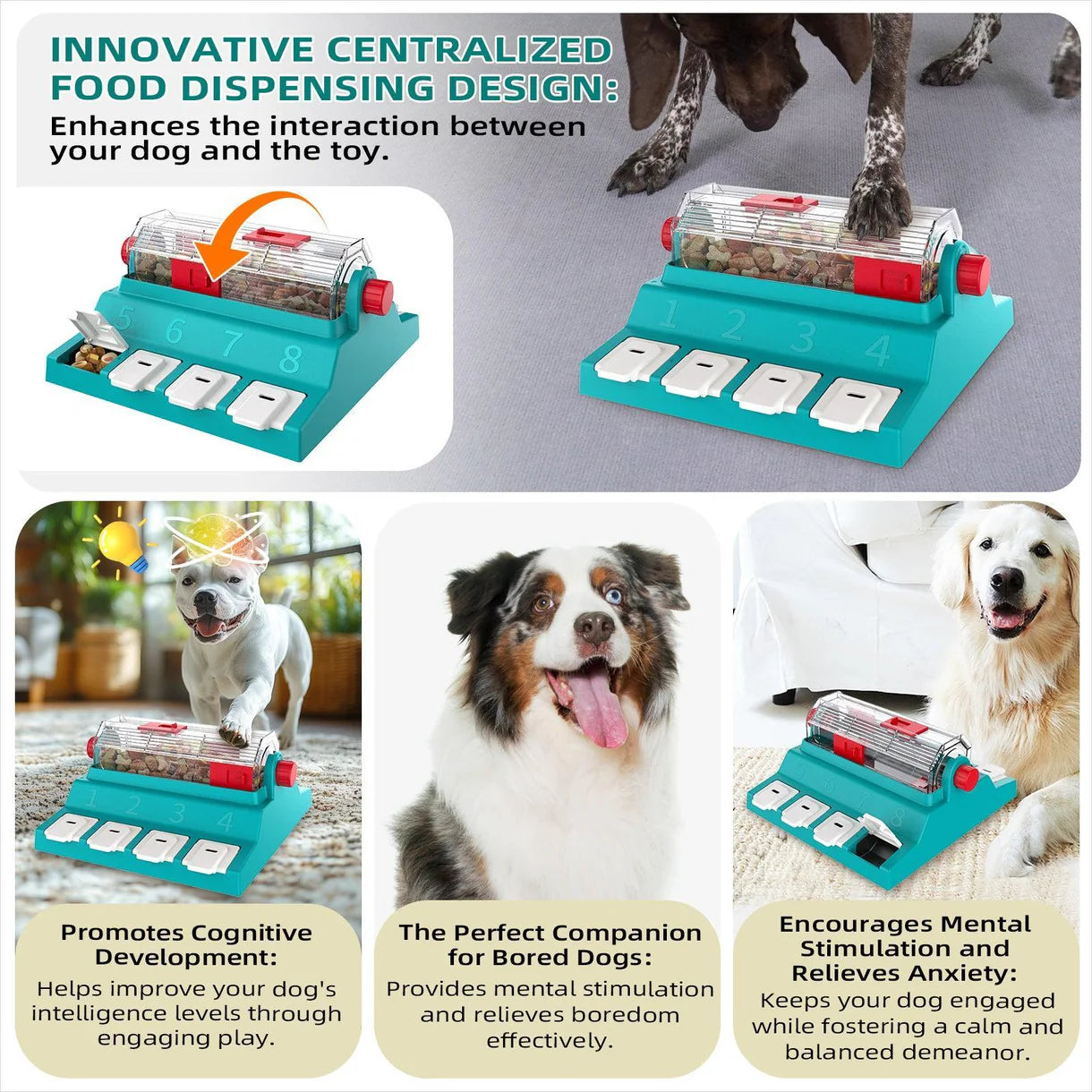 KADTC Smart Drum Puzzle Toy & Slow Feeder