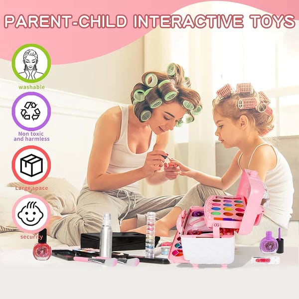 (🔥RECOMMEND 2024 BEST GIFT TO FAMILY🔥)Kids Washable Makeup Beauty Kit