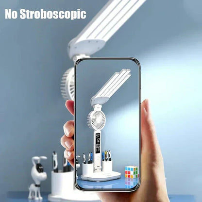 Led Multifunction Table Lamp With Folding Fan
