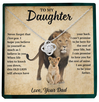 To My Daughter | "This Old Lion" | Love Knot Necklace