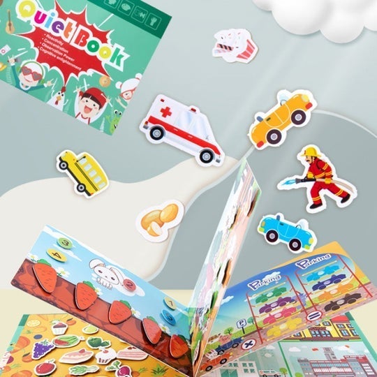 MONTESSORI BUSY BOOK FOR CHILDREN TO DEVELOP LEARNING SKILLS