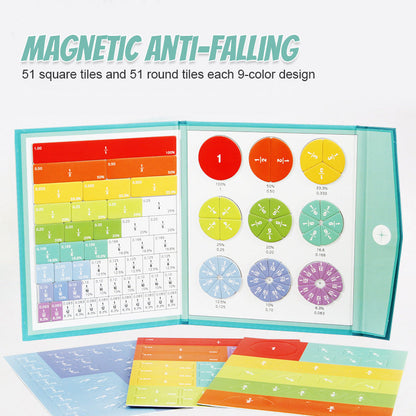 Magnetic Fraction Educational Puzzle