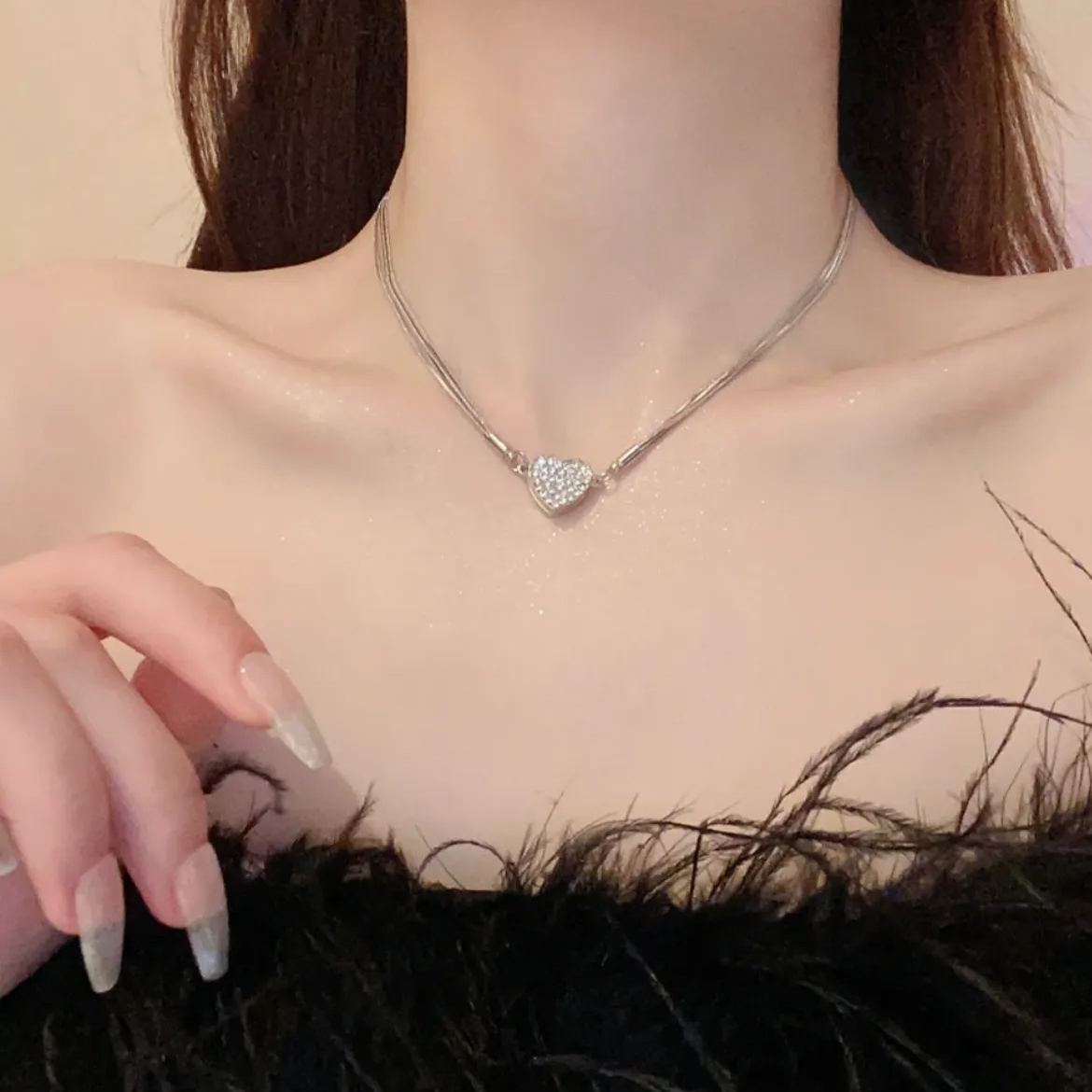 🎄Christmas Hot Sale🎁Magnetic Love Patchwork Necklace