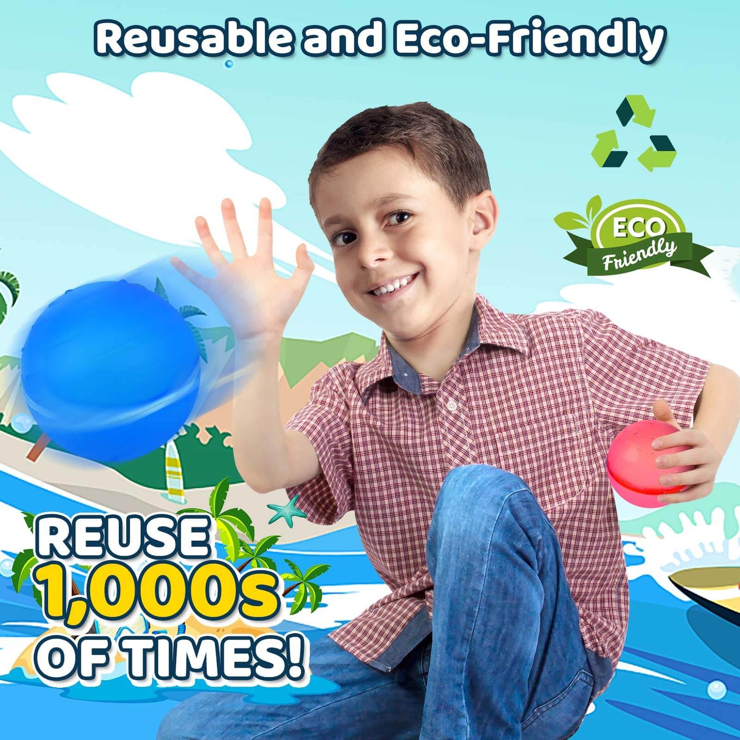 Magnetic Reusable Water Balloons Outdoor Water Summer Fun Toys