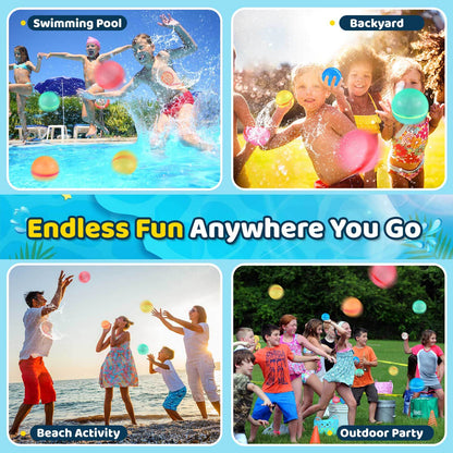 Magnetic Reusable Water Balloons Outdoor Water Summer Fun Toys