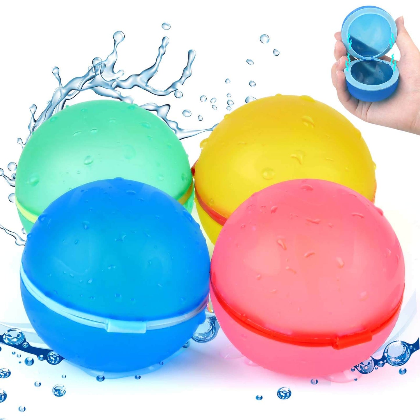 Magnetic Reusable Water Balloons Outdoor Water Summer Fun Toys