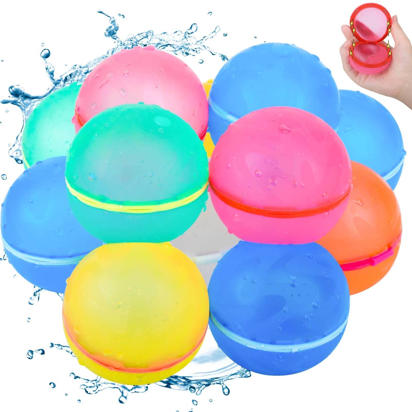 Magnetic Reusable Water Balloons Outdoor Water Summer Fun Toys