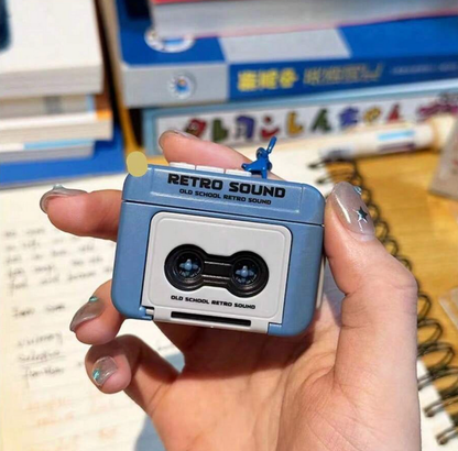Mini Retro Tape Recorder Keychain