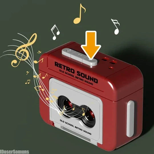 Mini Retro Tape Recorder Keychain
