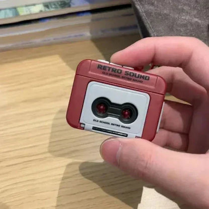 Mini Retro Tape Recorder Keychain