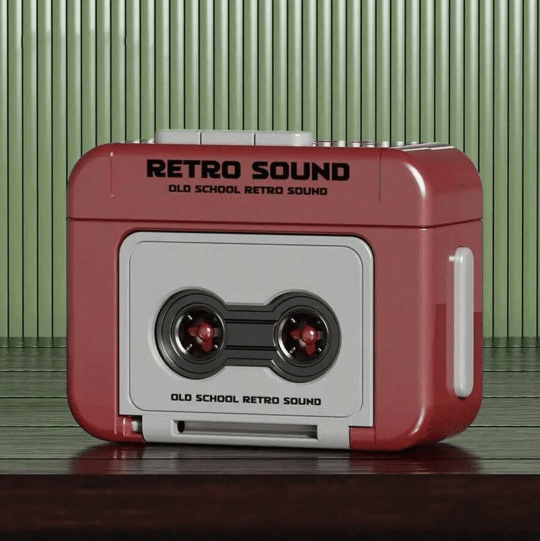 Mini Retro Tape Recorder Keychain