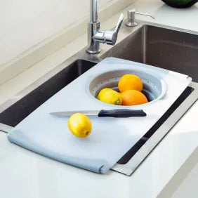 Multi-Functional 3 in 1 Chopping Board Detachable Folding Drain Basket