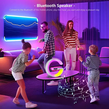Multifunctional Bluetooth Speaker-Colorful Atmosphere Light Wireless Charging All-in-one Machin