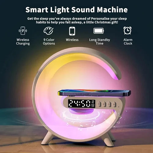 Multifunctional Bluetooth Speaker-Colorful Atmosphere Light Wireless Charging All-in-one Machin