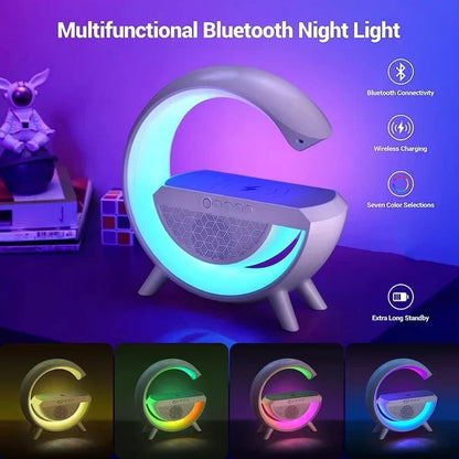Multifunctional Bluetooth Speaker-Colorful Atmosphere Light Wireless Charging All-in-one Machin