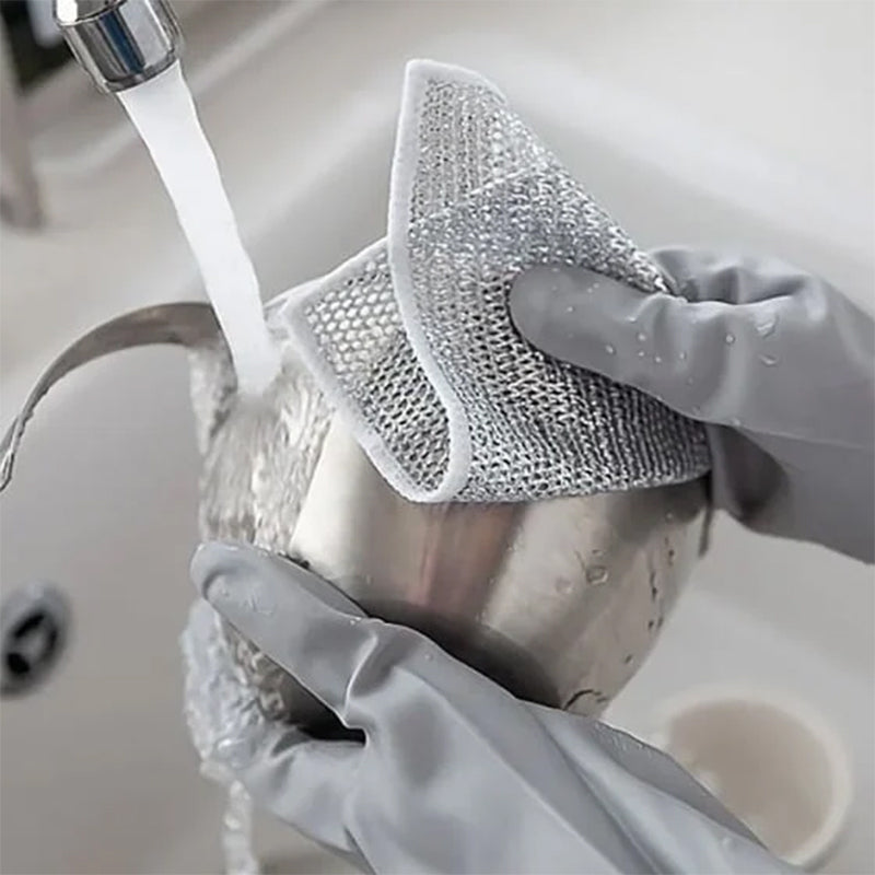 Multipurpose Wire Dishwashing Rags for Wet and Dry
