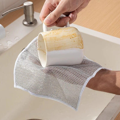 Multipurpose Wire Dishwashing Rags for Wet and Dry