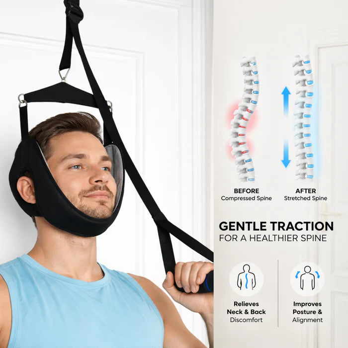 NeckEase Cervical Stretcher – Adjustable Neck Traction & Decompression Device