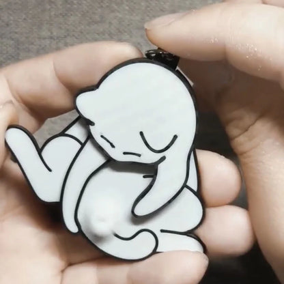 Playful Cat Keychain™ – Cute Spinning Kitten Keychain for Bags, Keys & Phones