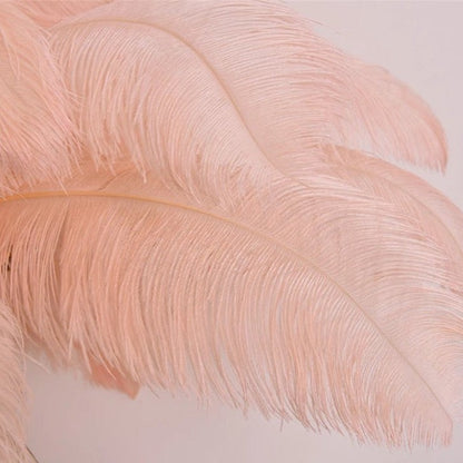 Luxury Ostrich Feather Resin LED Floor Lamp