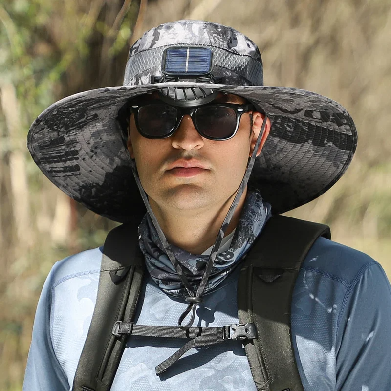 🔥EARLY SUMMER SALE 50% OFF⚡- Outdoor Wide Brim Sun Hat With Solar Fan