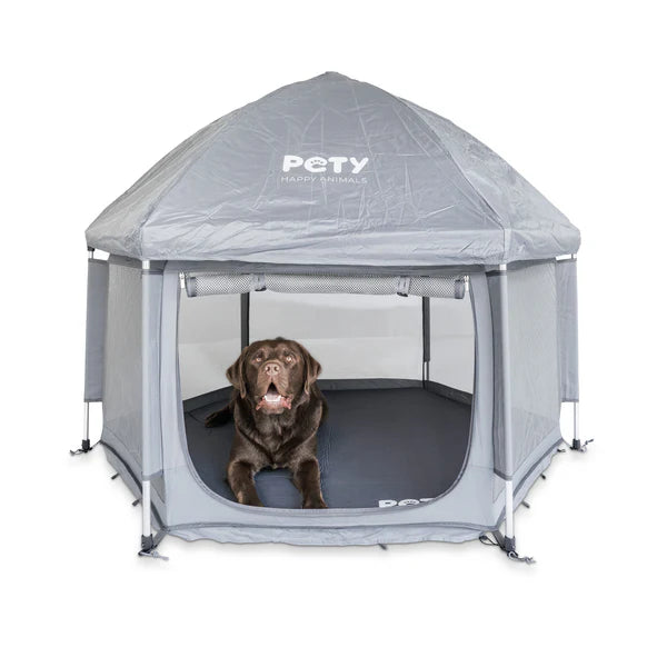 PETY large dog playpen set, with floor mat and roof