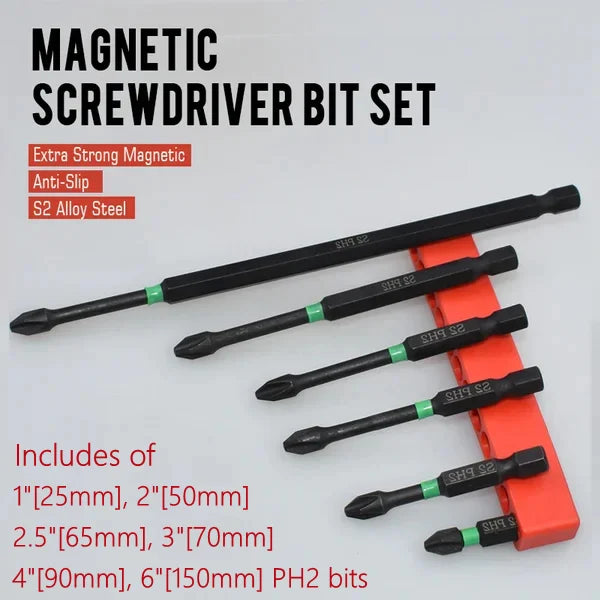 PH2 MAGNETIC SCREWDRIVER BIT SET -💪DRILLING WORK NO LONGER BE COMPLICATED!