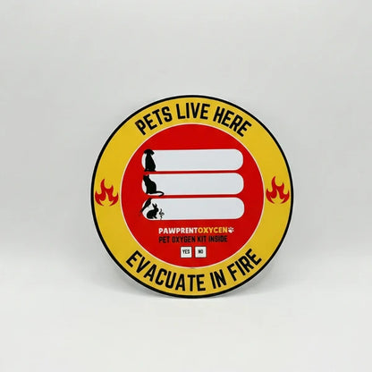 Pet Alert Fire Rescue Window Decal - Pack of 5 (buy one get 1 free)