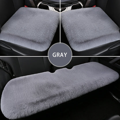 Plush Car Seat Cushions Grey