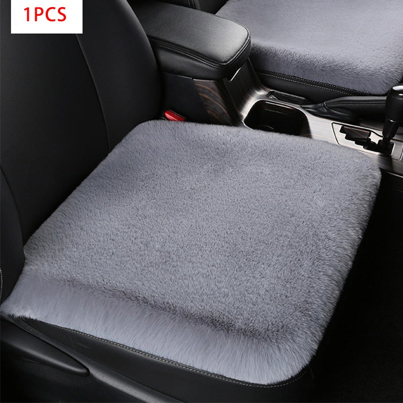 Plush Car Seat Cushions Grey