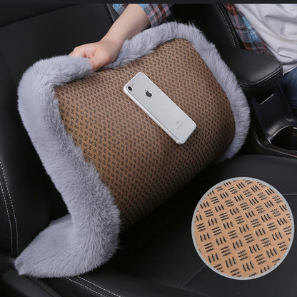Plush Car Seat Cushions Grey