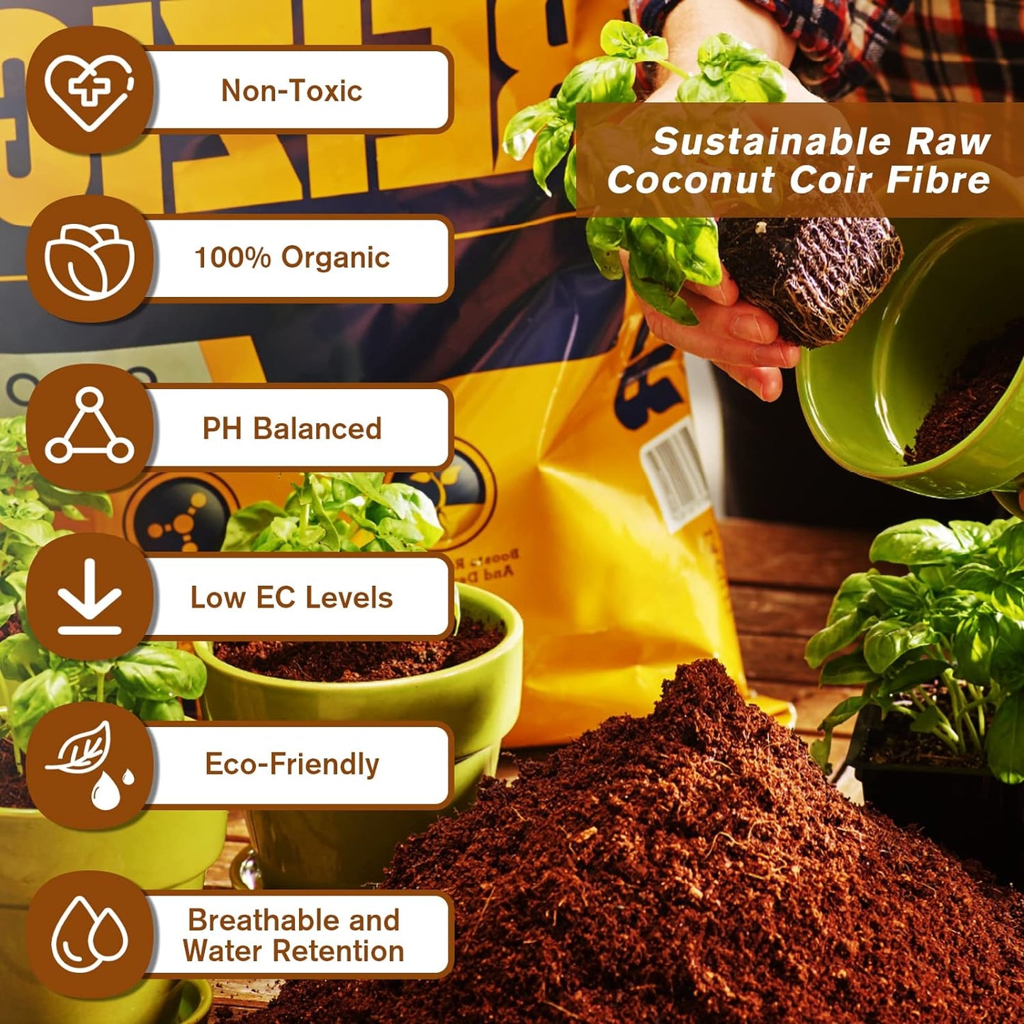 Spring Hot Sale 50% OFF✨ - Premium Organic Coconut Coir Bricks for Plants