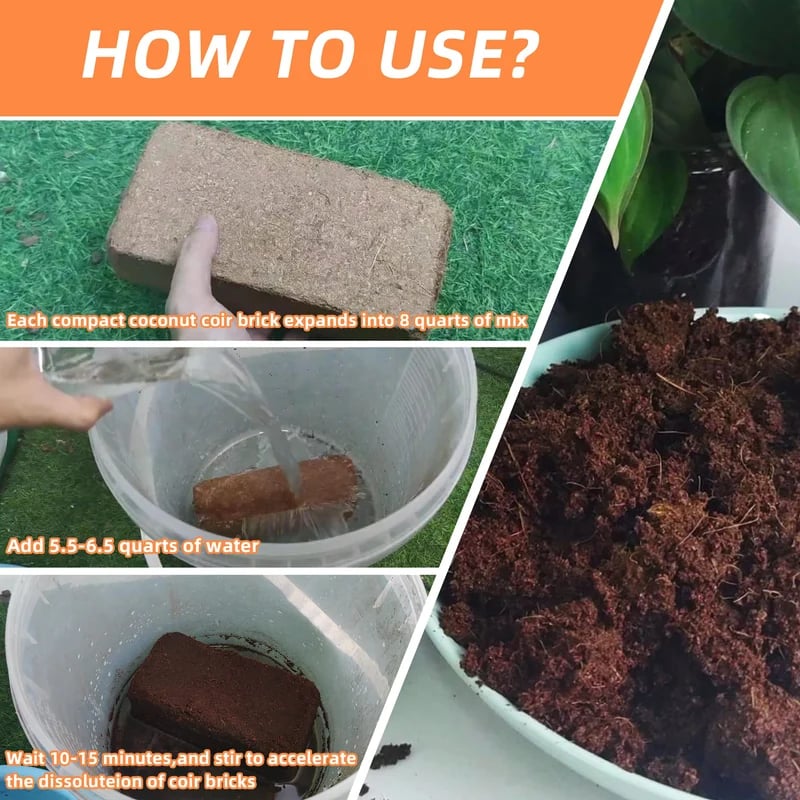 Spring Hot Sale 50% OFF✨ - Premium Organic Coconut Coir Bricks for Plants
