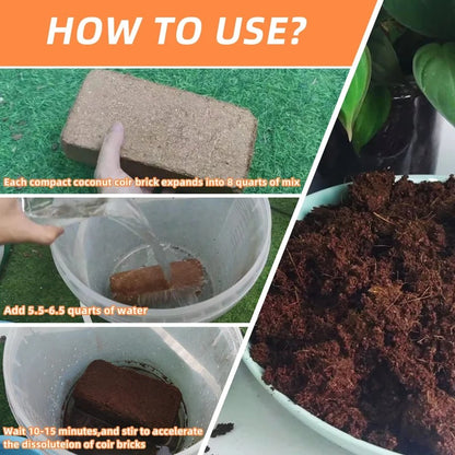Spring Hot Sale 50% OFF✨ - Premium Organic Coconut Coir Bricks for Plants