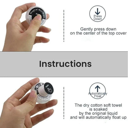 Pressed Portable Wet and Dry Wipes