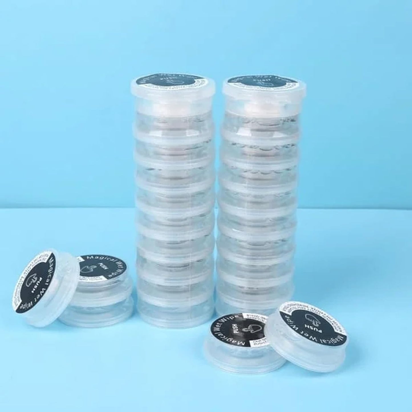 Pressed Portable Wet and Dry Wipes