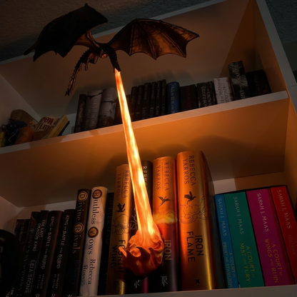Epic Fire-Breathing Dragon Bookshelf Guardian & Display Figurine