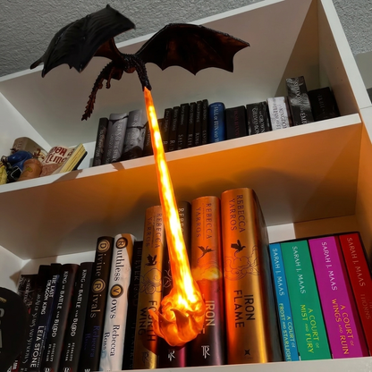 Epic Fire-Breathing Dragon Bookshelf Guardian & Display Figurine