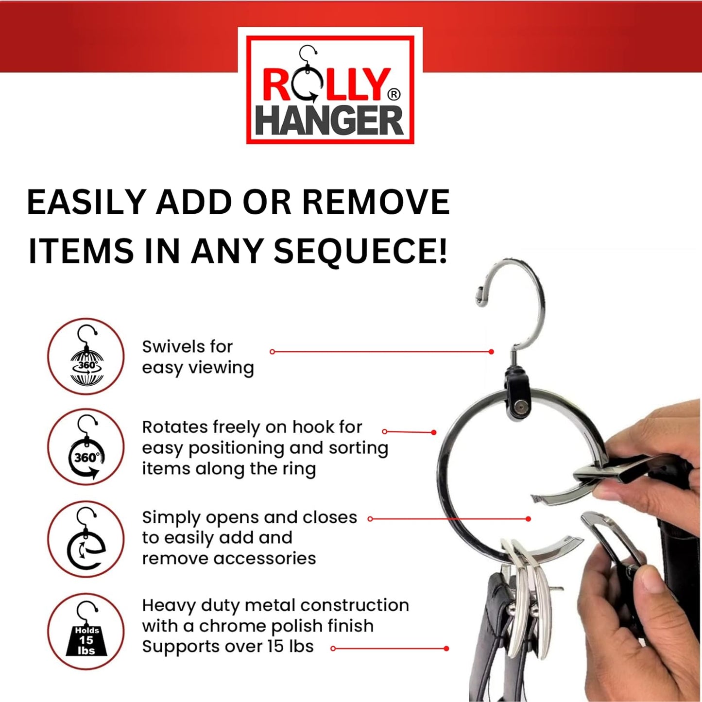 MULTIPURPOSE CLOSET HANGER ORGANIZER ROLLY HANGER
