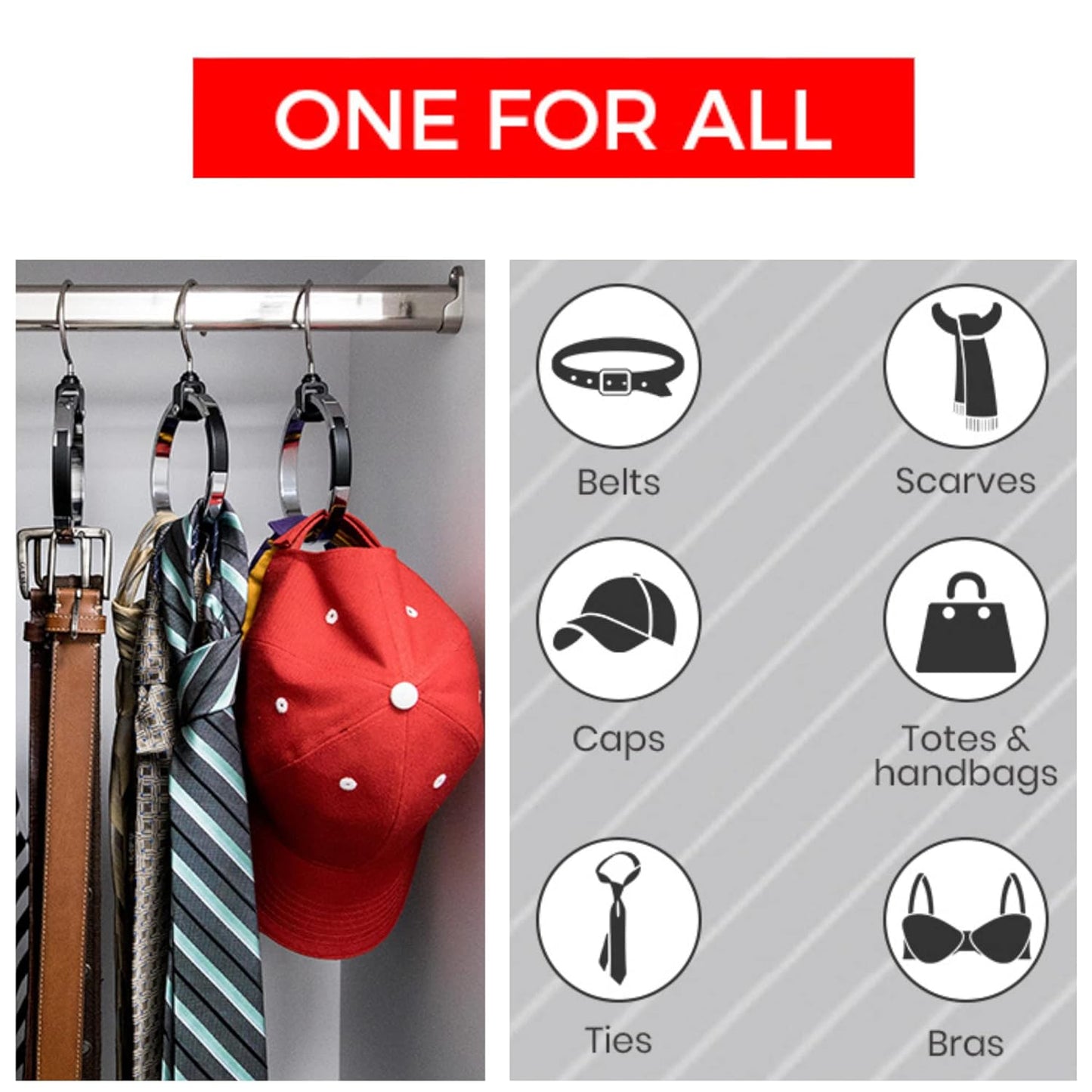 MULTIPURPOSE CLOSET HANGER ORGANIZER ROLLY HANGER