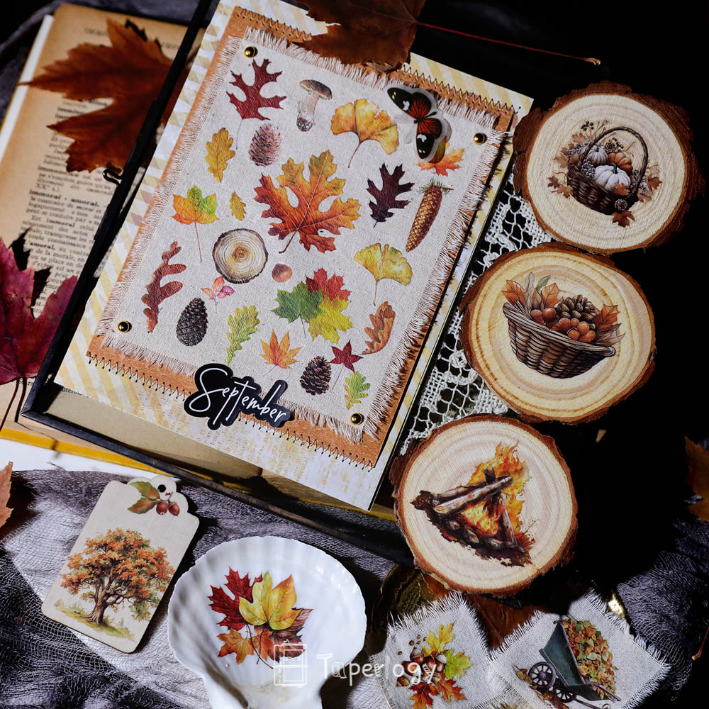 Toli Rustic Fall Rub-on Stickers